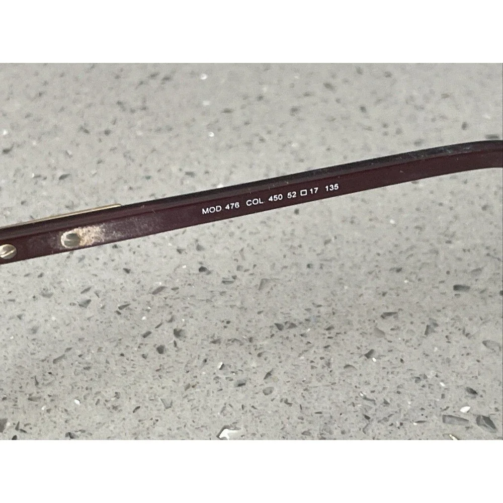 CAZAL MOD. 476 COL. 450 52-17-135 Eyeglasses Frames ONLY Germany Half Rim